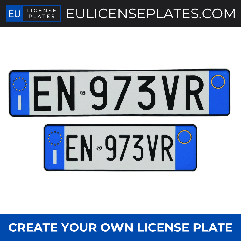 CUSTOM ITALIAN LICENSE PLATES - REPLICA ITALY LICENSE PLATES - EULICENSEPLATES.COM