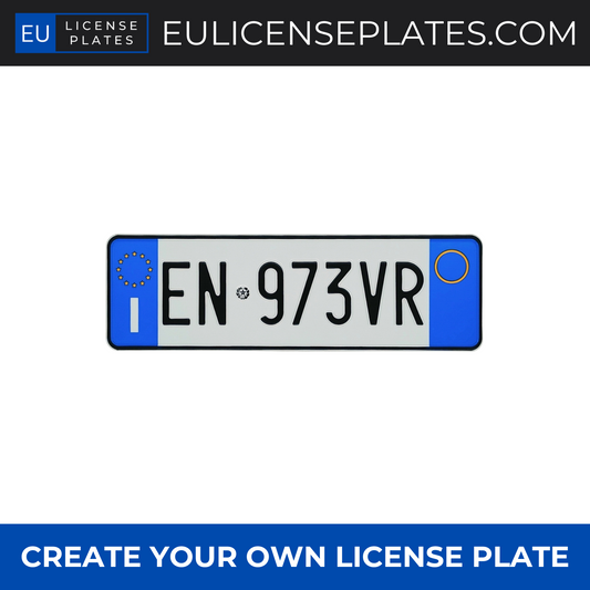 Custom Front Italian License Plate