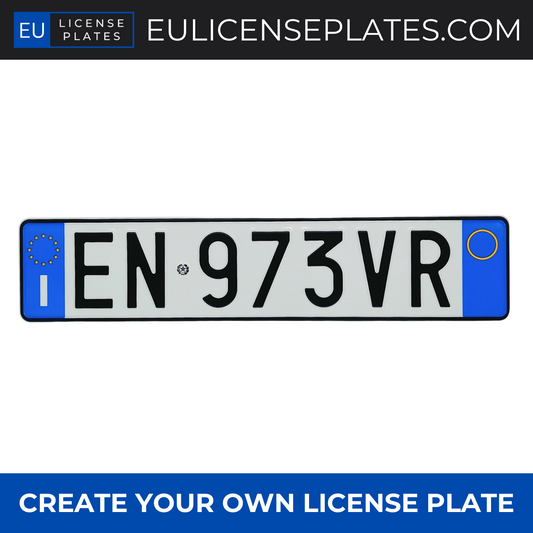 Custom Rear Italian License Plate