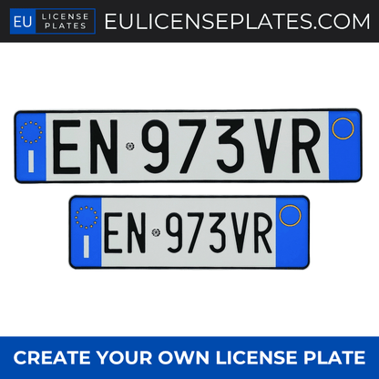 CUSTOM ITALIAN LICENSE PLATES - REPLICA ITALY LICENSE PLATES - EULICENSEPLATES.COM