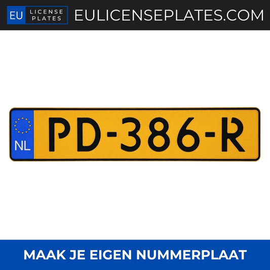 Nederlands Kenteken – Premium Replica Nummerplaat, Volledig Geperst & Gepersonaliseerd - EULICENSEPLATES.COM
