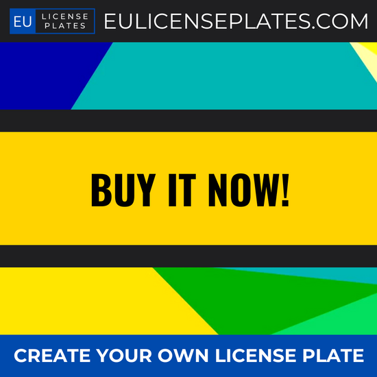 EULICENSEPLATES.COM - Custom Italian License Plate. Personalised Italy License Plate.