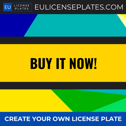 EULICENSEPLATES.COM - Custom Italian License Plate. Personalised Italy License Plate.